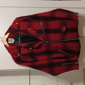 UNIF Boyfriend Plaid Moto Jacket Women's M
